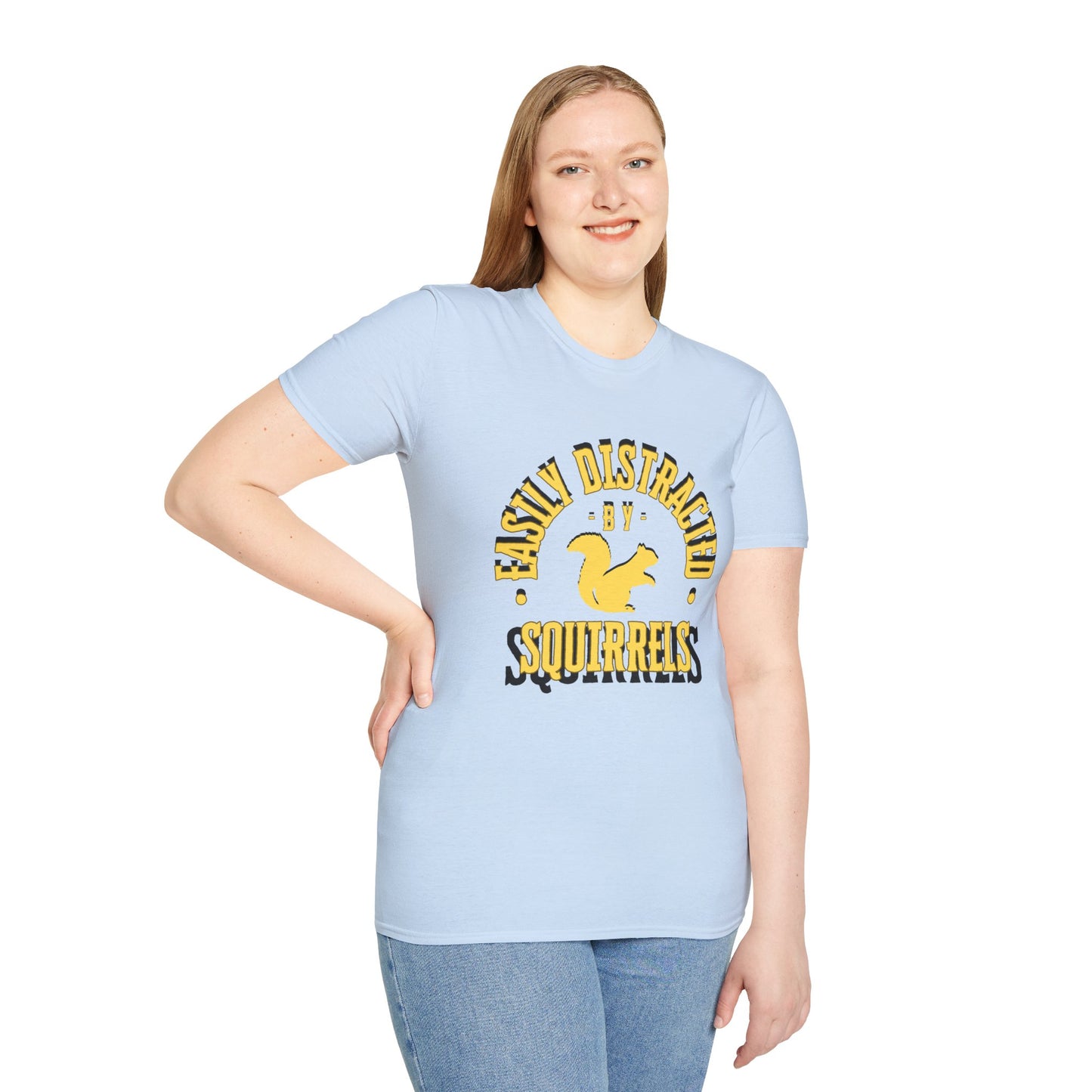 Unisex Softstyle T-Shirt, Distracted by Squirrels