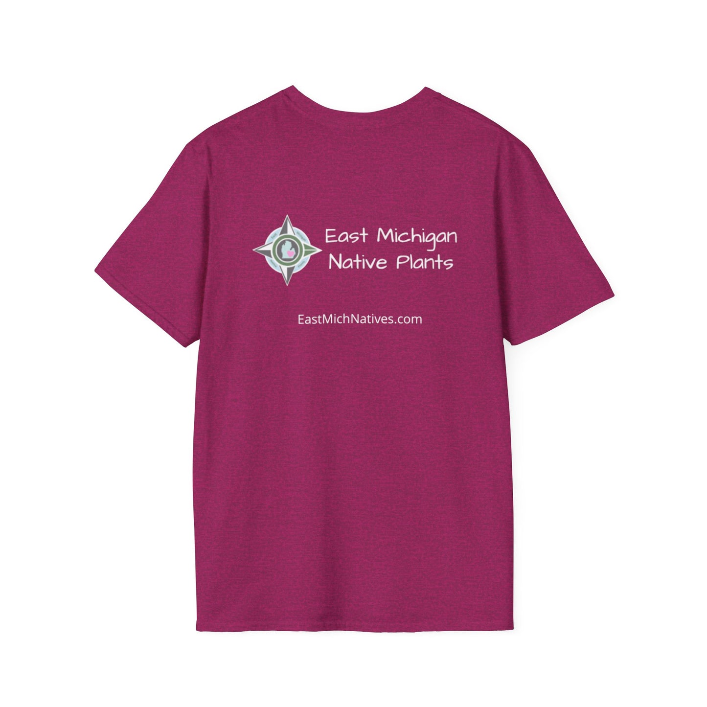 T-Shirt Unisex Softstyle, Native Plants & Butterflies w/EMNP logo