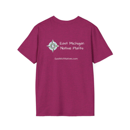 T-Shirt Unisex Softstyle, Native Plants & Butterflies w/EMNP logo