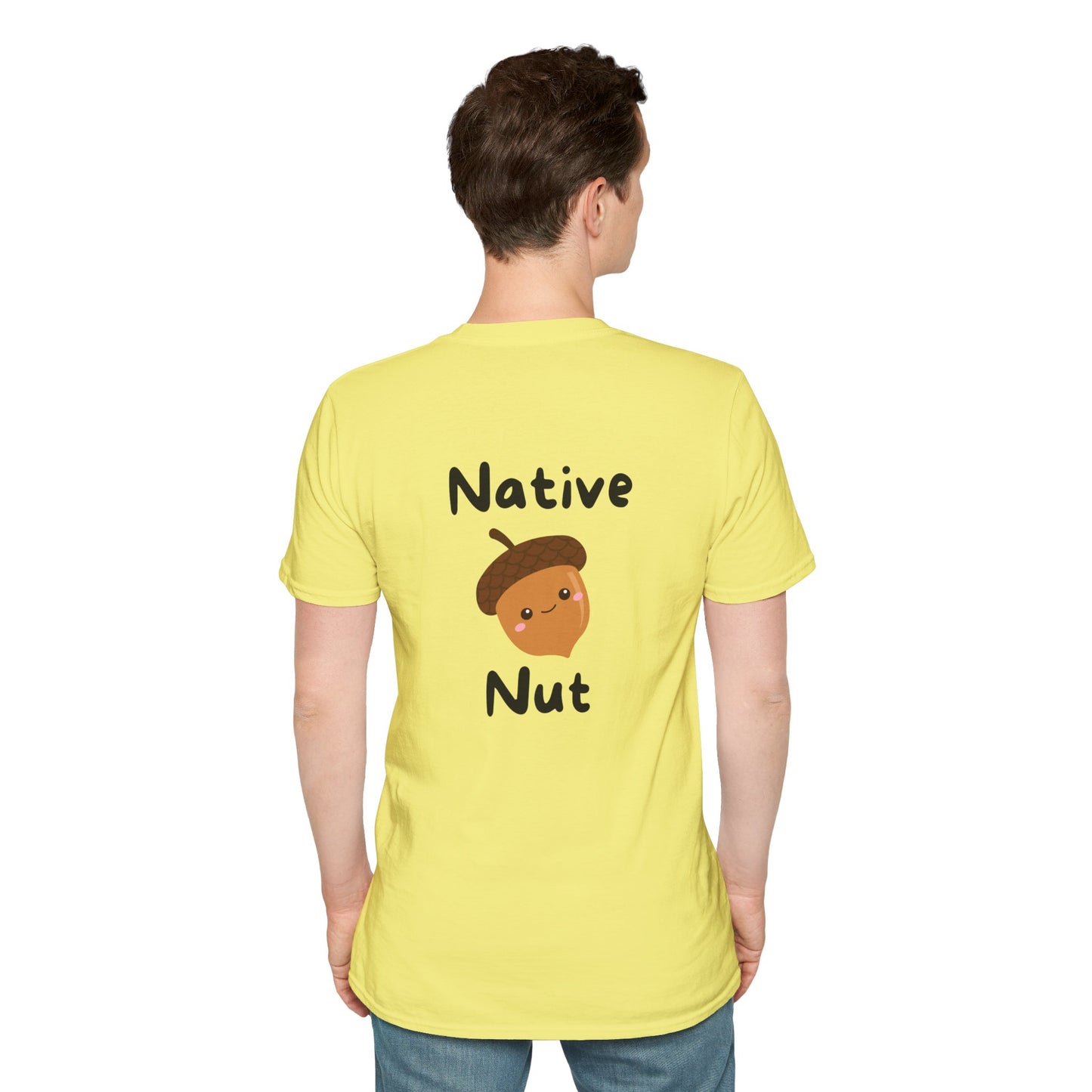 Unisex Softstyle T-Shirt, Native Nut! (Back)