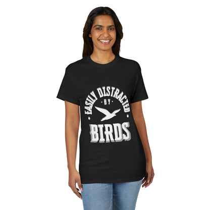 Dry Blend Moisture Wicking Tee "Distracted By Birds" plus EMNP Logo