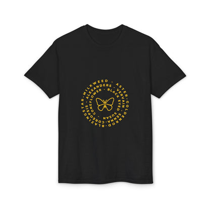 Dry Blend Moisture Wicking Tee Native Plants & Butterfly w/EMNP Logo