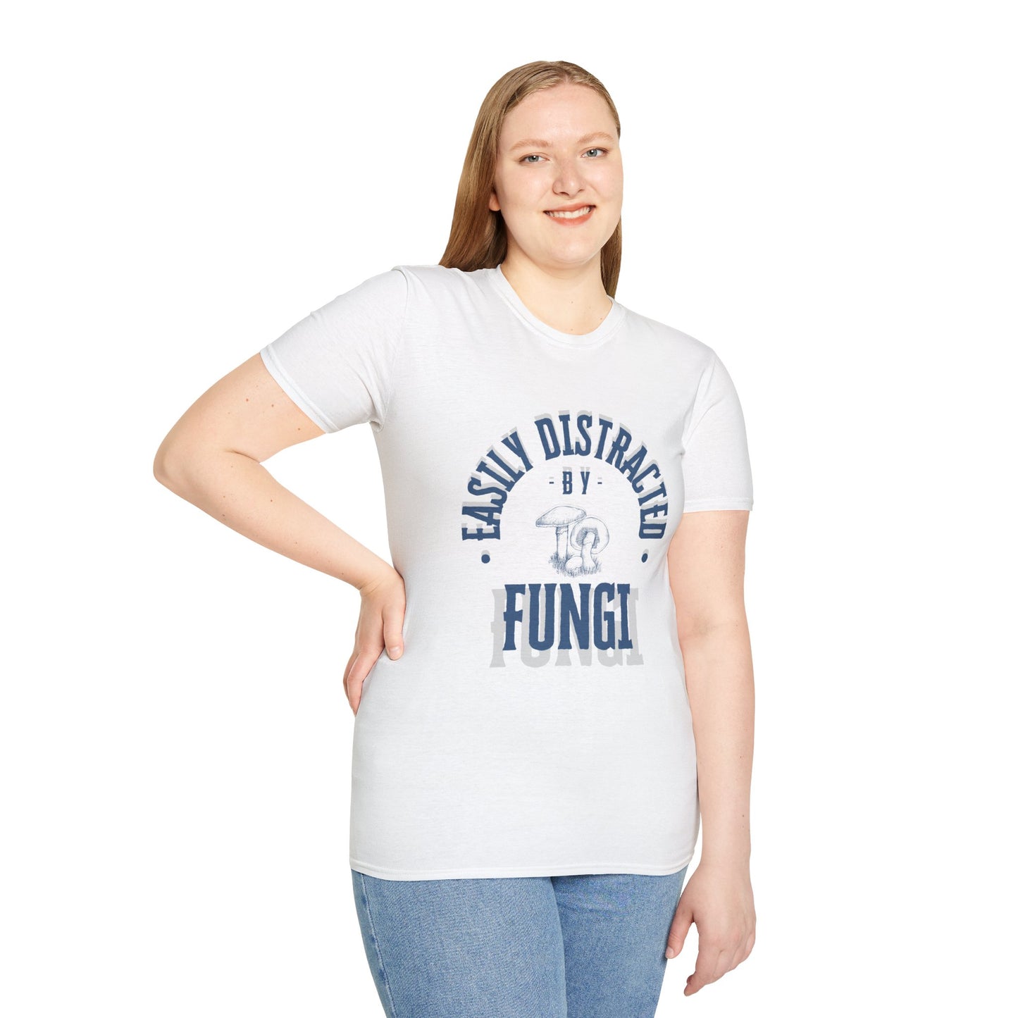 Unisex Softstyle T-Shirt, Distracted by Fungi