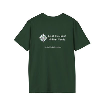 T-Shirt Unisex Softstyle, Native Plants & Butterflies w/EMNP logo