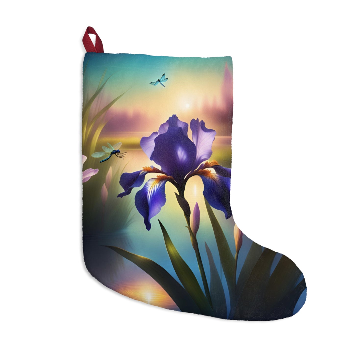 Christmas Stockings, Blue Flag Iris & Dragonflies