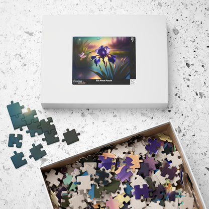 Puzzle, Blue Flag Iris & Dragonflies (110, 252, 520, 1014-piece)