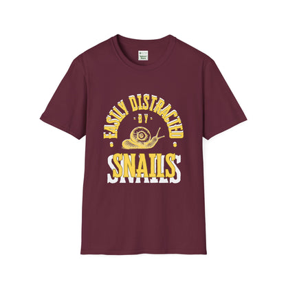 Unisex Softstyle T-Shirt, Distracted by Snails
