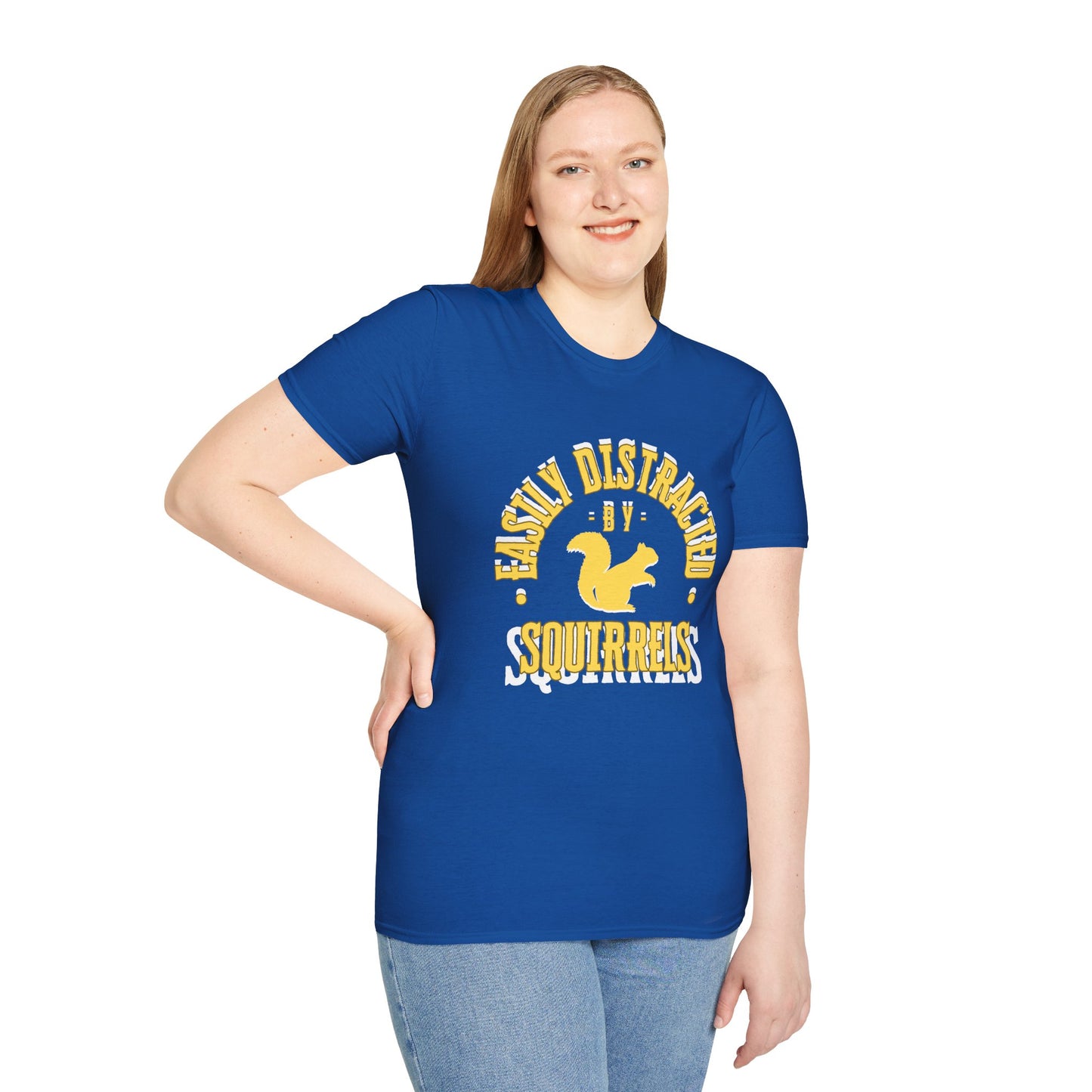 Unisex Softstyle T-Shirt, Distracted by Squirrels