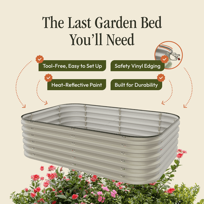 17" Tall 6 In 1 "No Tools Needed" Metal Raised Garden Bed Kit
