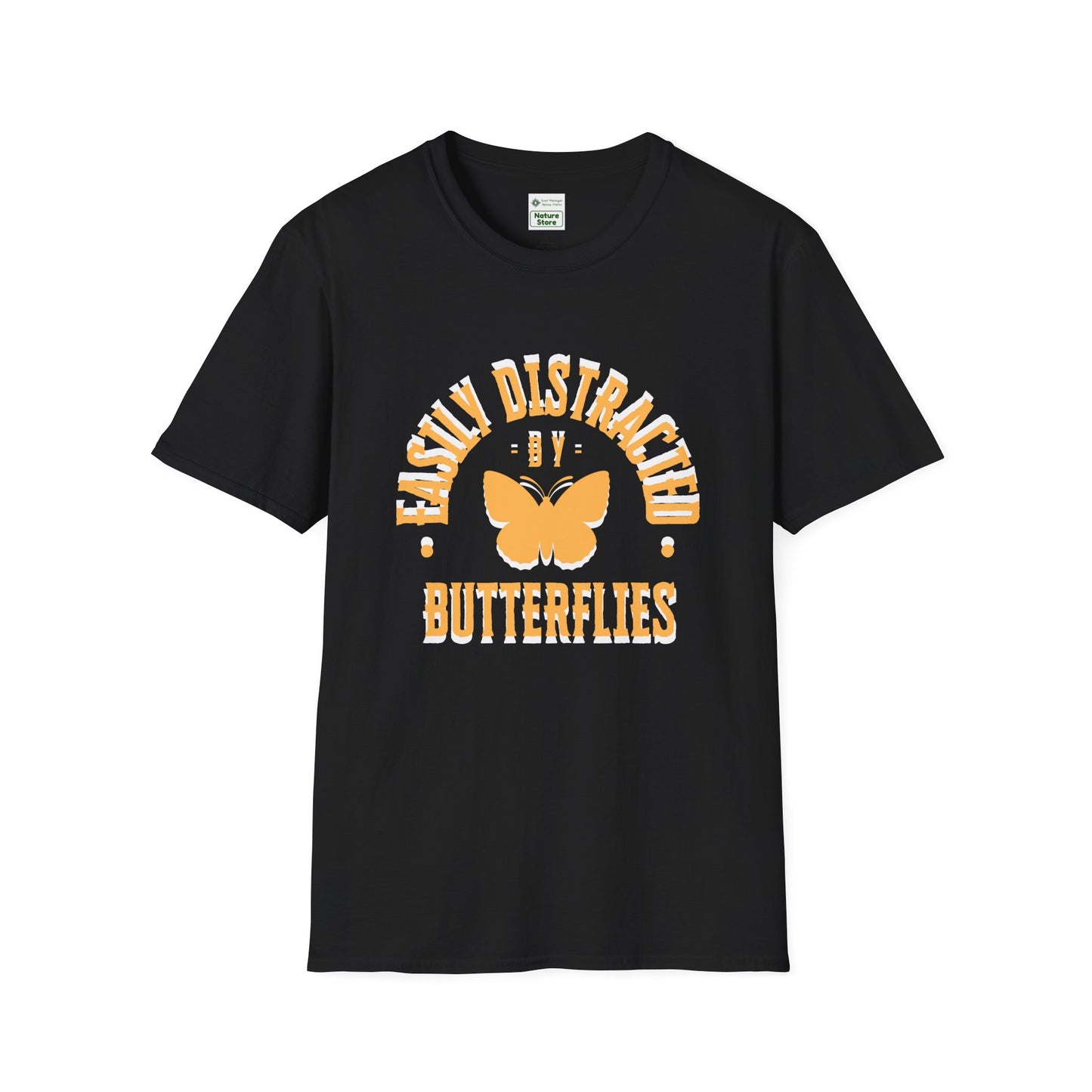 Easily Distracted By Butterflies Soft-Style T-Shirt