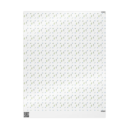 Wrapping Paper, Juniper Berry - White