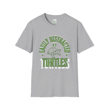 Unisex Softstyle T-Shirt, Distracted by Turtles