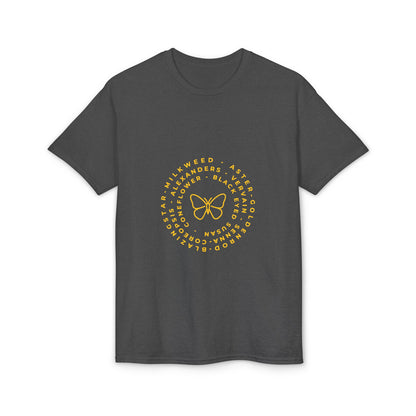 Dry Blend Moisture Wicking Tee Native Plants & Butterfly w/EMNP Logo