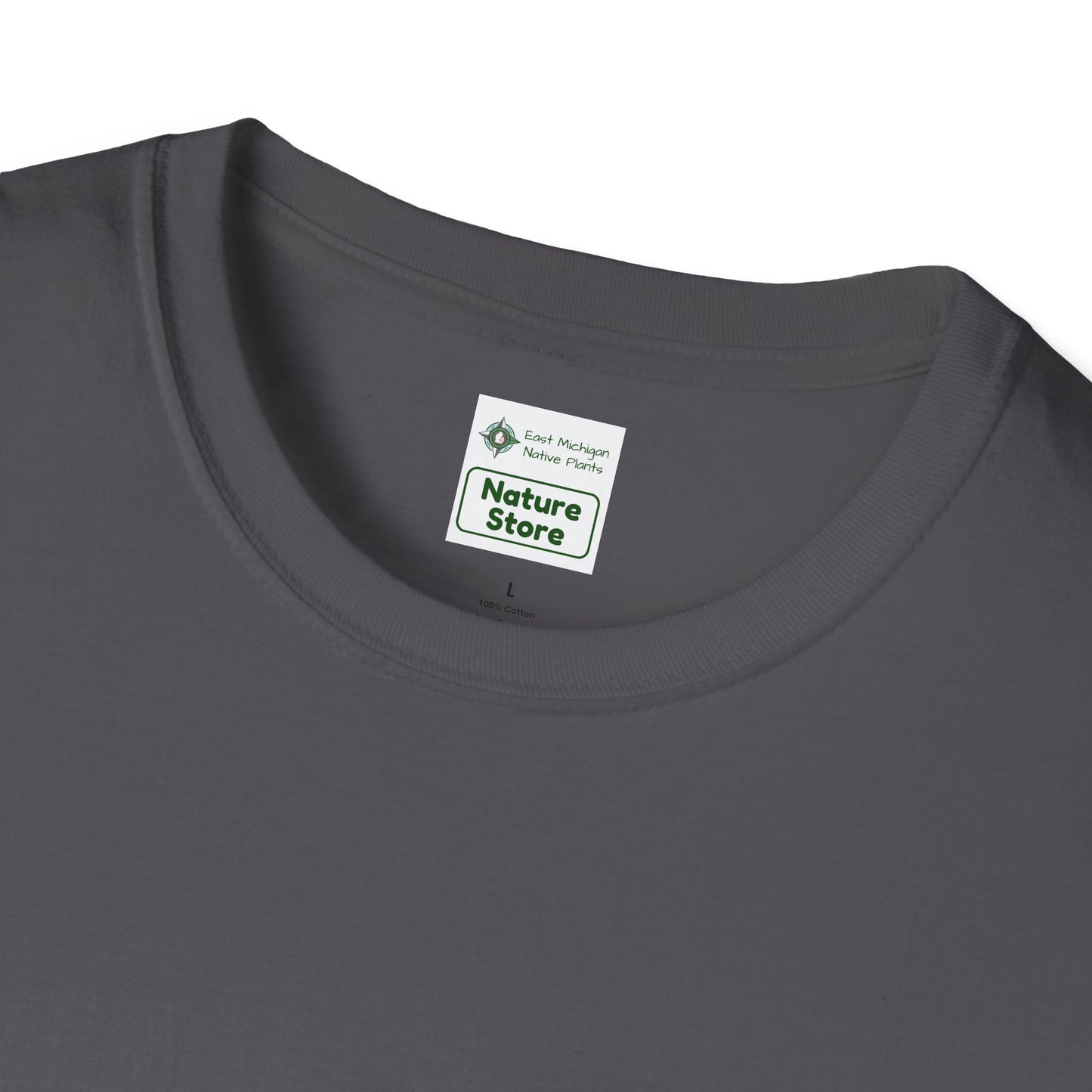 T-Shirt Unisex Softstyle, Native Plants & Butterflies w/EMNP logo