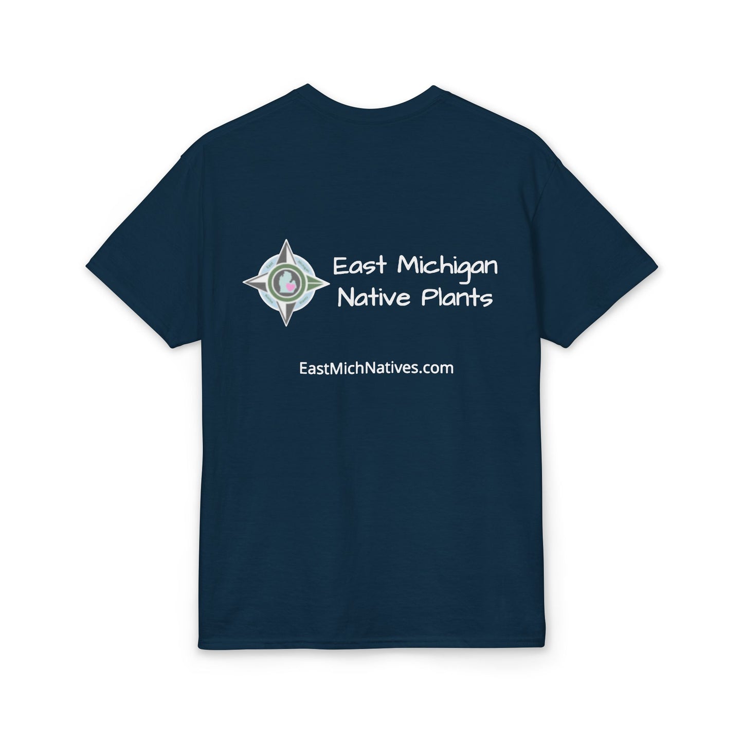 Dry Blend Moisture Wicking Tee Native Plants & Butterfly w/EMNP Logo