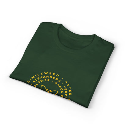 Dry Blend Moisture Wicking Tee Native Plants & Butterfly w/EMNP Logo