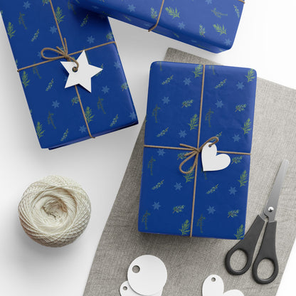 Wrapping Paper, Juniper Berry - Dk Blue