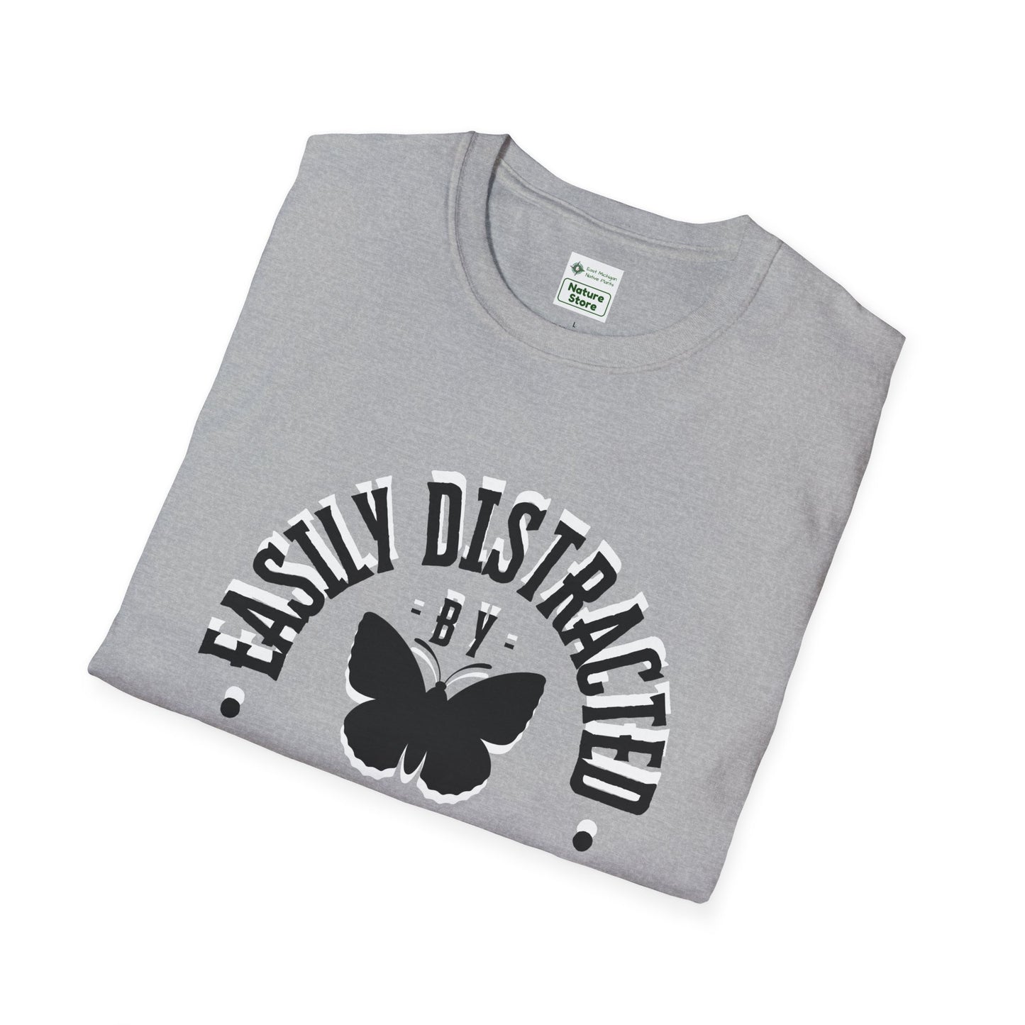Easily Distracted By Butterflies Soft-Style T-Shirt