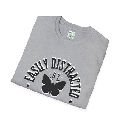 Easily Distracted By Butterflies Soft-Style T-Shirt