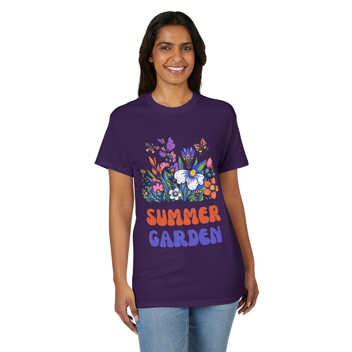 Dry Blend Moisture Wicking Tee Summer Garden w/EMNP Logo on back