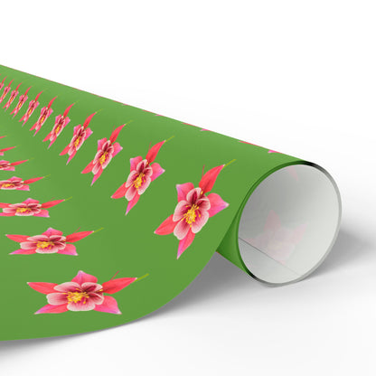 Wrapping Paper, Wild Columbine - Green