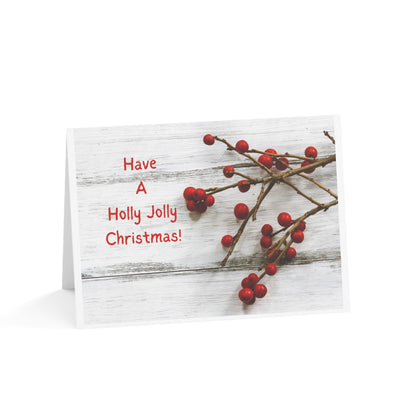 Holiday Cards, Holly Jolly (1, 10, 30, and 50pcs)