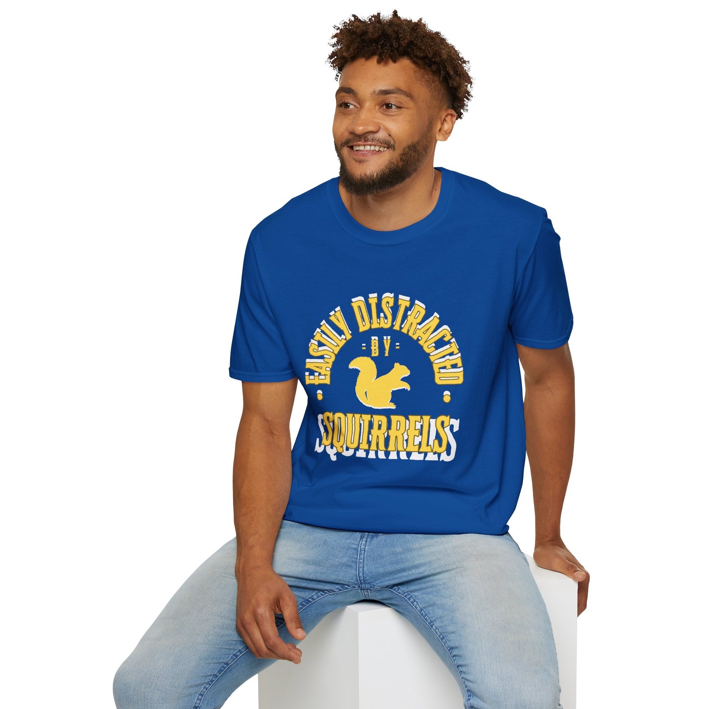 Unisex Softstyle T-Shirt, Distracted by Squirrels