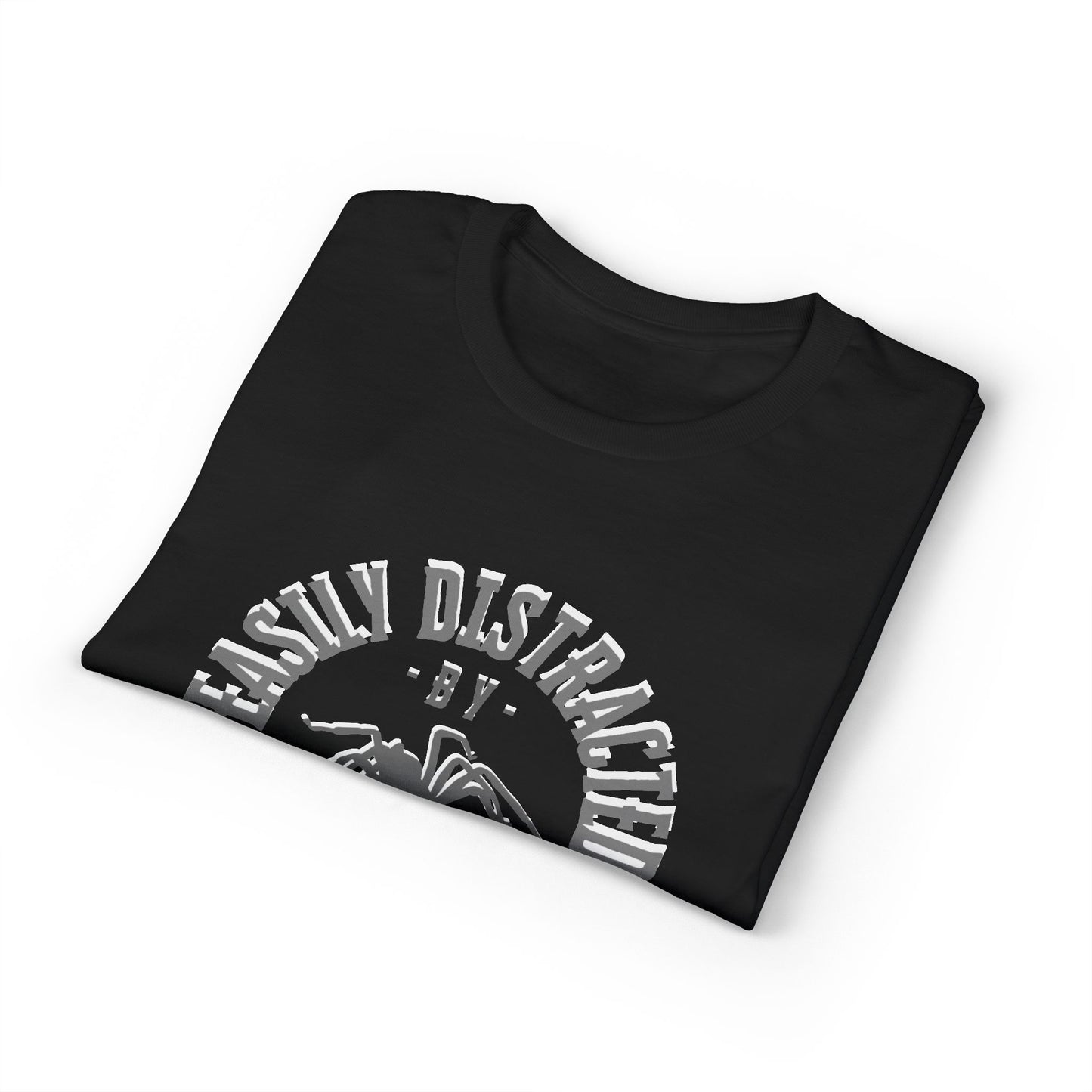Dry Blend Moisture Wicking Tee "Distracted By Spiders" plus EMNP Logo