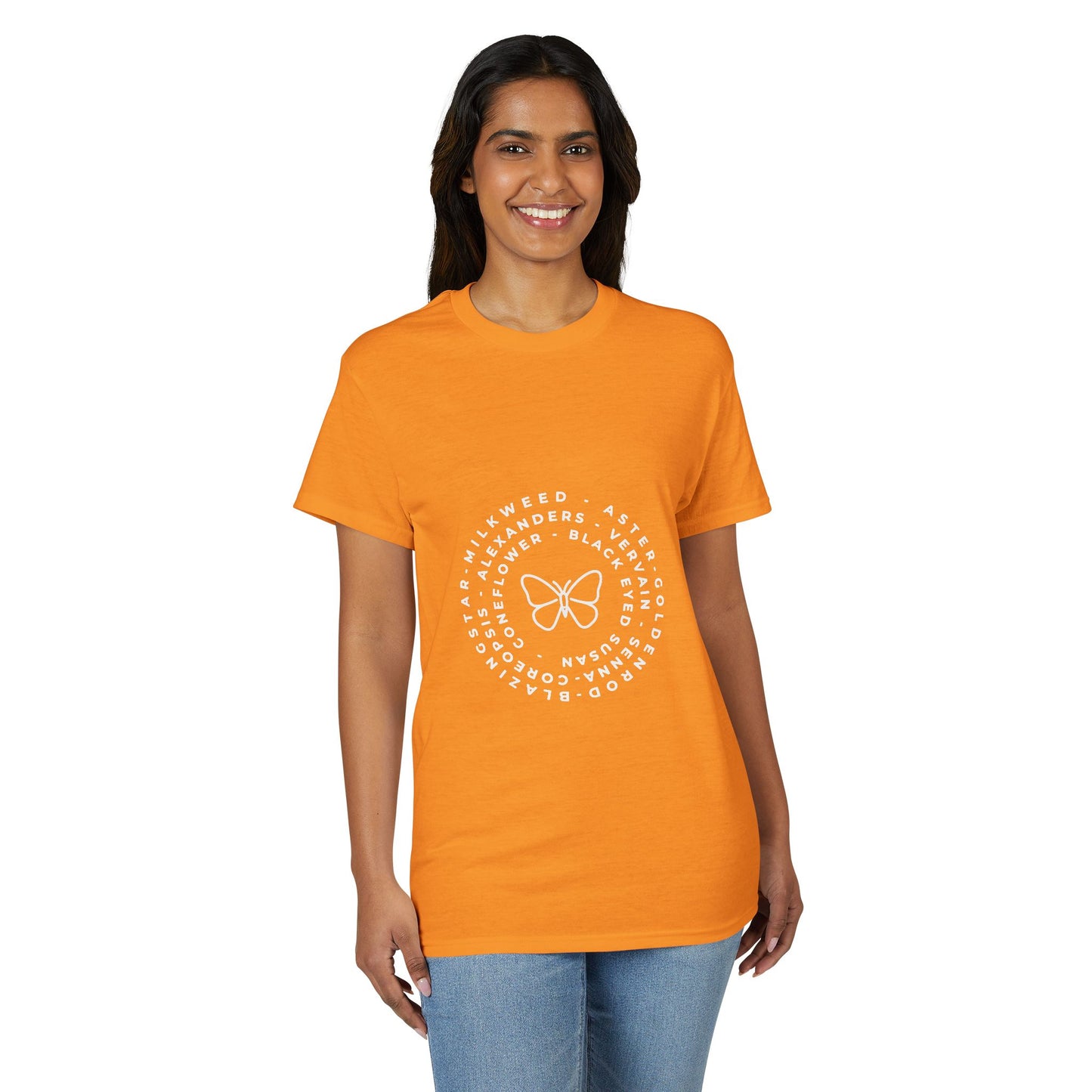 Dry Blend Moisture Wicking Tee Native Plants & Butterfly w/EMNP Logo