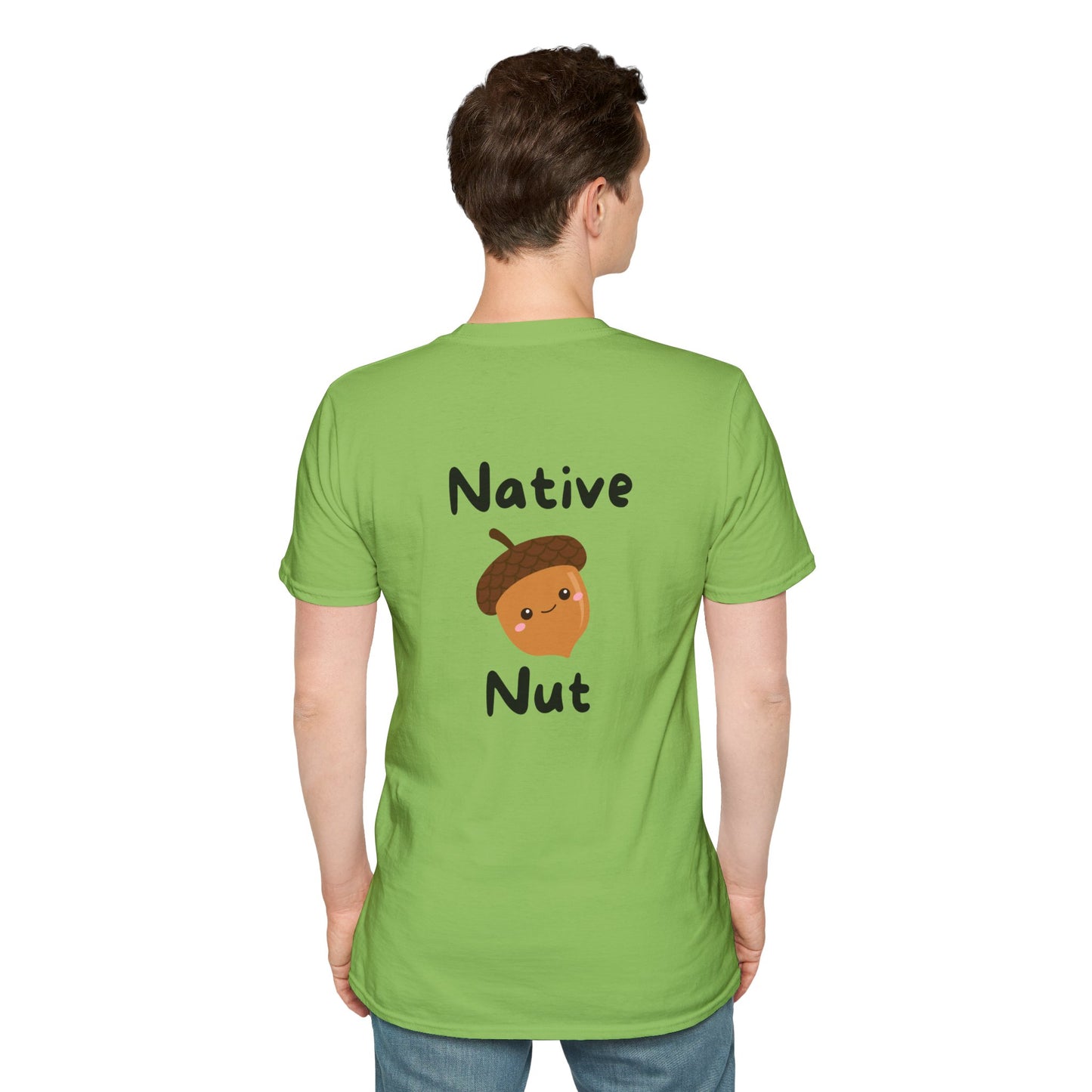 Unisex Softstyle T-Shirt, Native Nut! (Back)