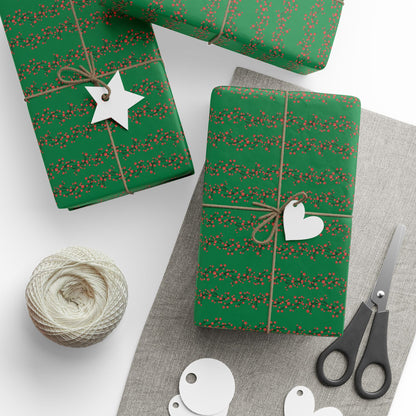 Wrapping Paper, Winterberry - Green
