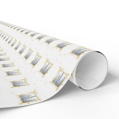 Wrapping Paper, Icy Birch - White
