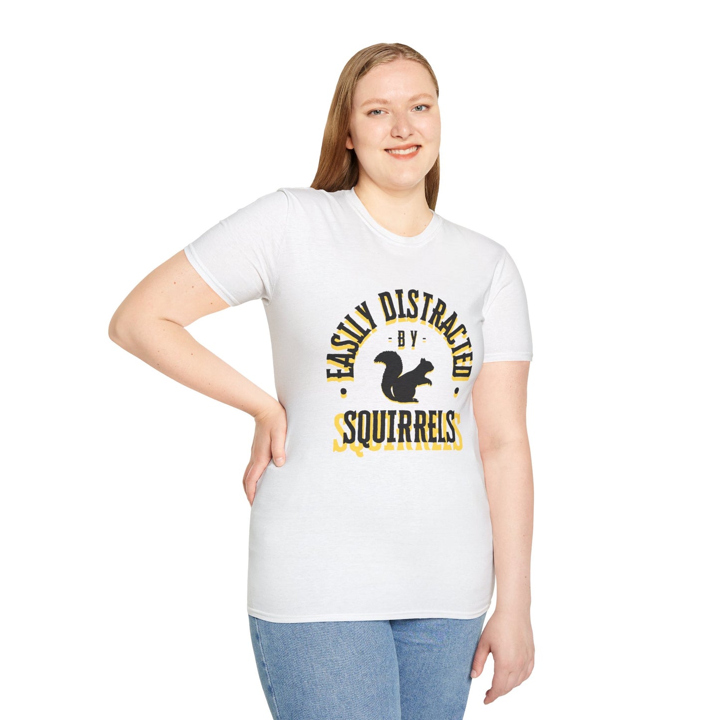 Unisex Softstyle T-Shirt, Distracted by Squirrels