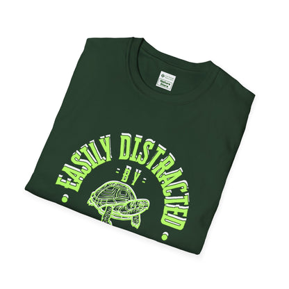 Unisex Softstyle T-Shirt, Distracted by Turtles