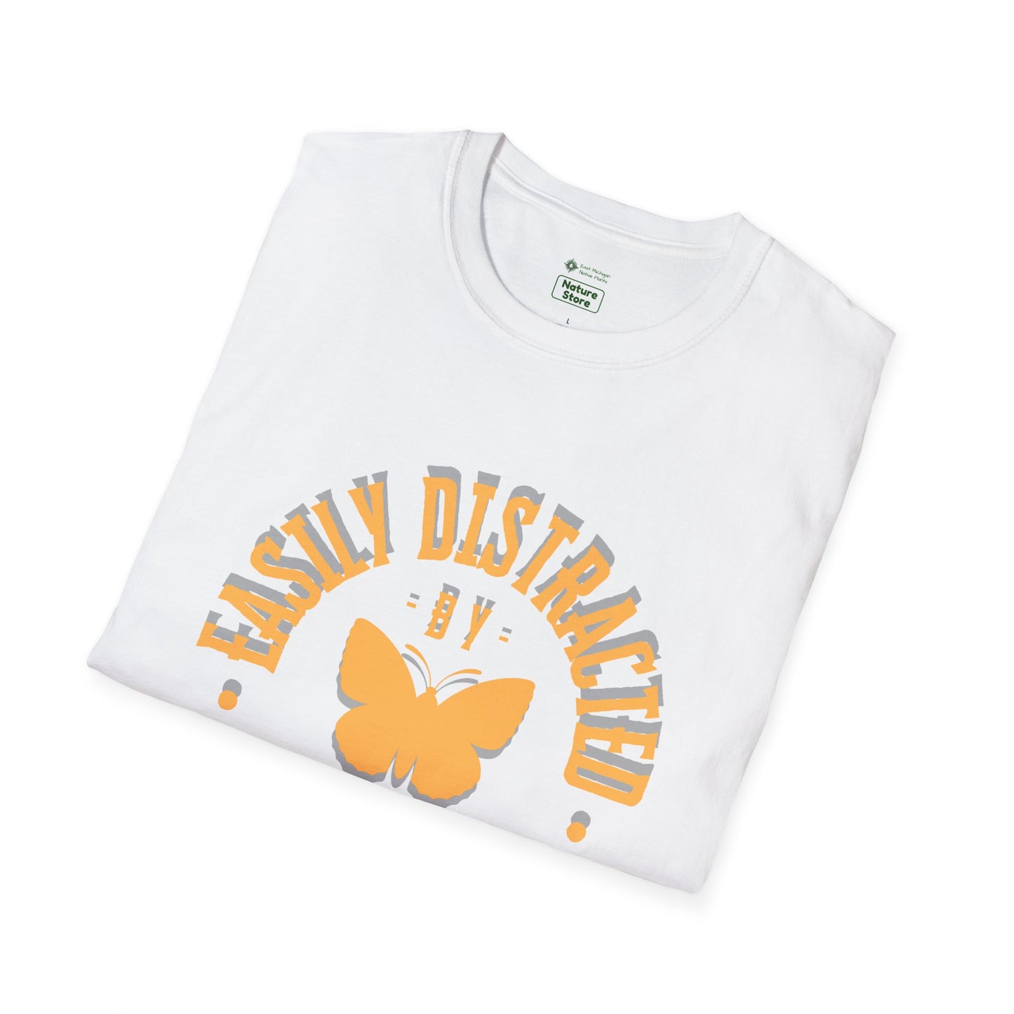 Easily Distracted By Butterflies Soft-Style T-Shirt