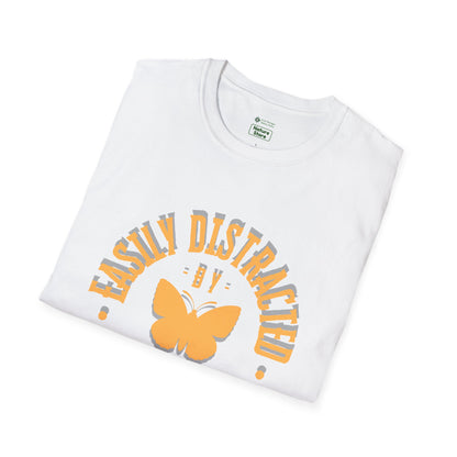 Easily Distracted By Butterflies Soft-Style T-Shirt
