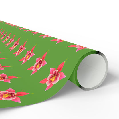 Wrapping Paper, Wild Columbine - Green