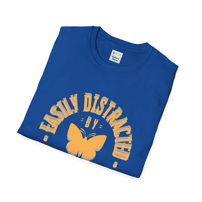 Easily Distracted By Butterflies Soft-Style T-Shirt