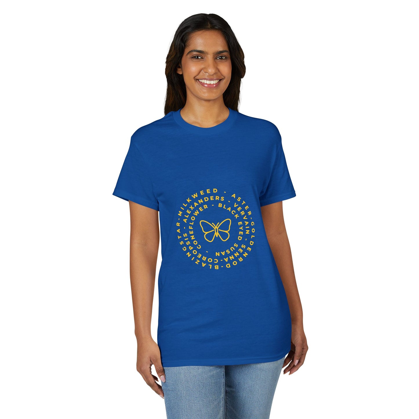 Dry Blend Moisture Wicking Tee Native Plants & Butterfly w/EMNP Logo