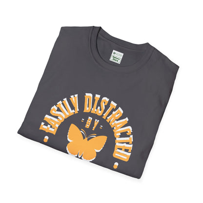 Easily Distracted By Butterflies Soft-Style T-Shirt