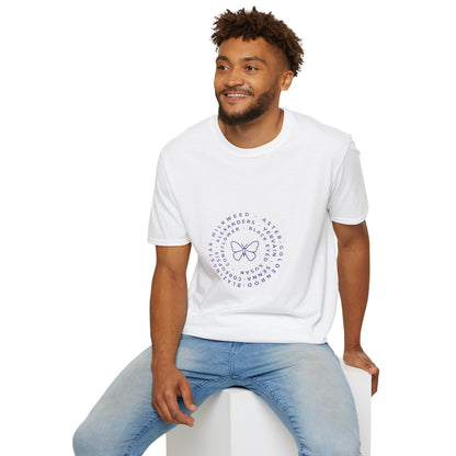 T-Shirt Unisex Softstyle, Native Plants & Butterflies w/EMNP logo