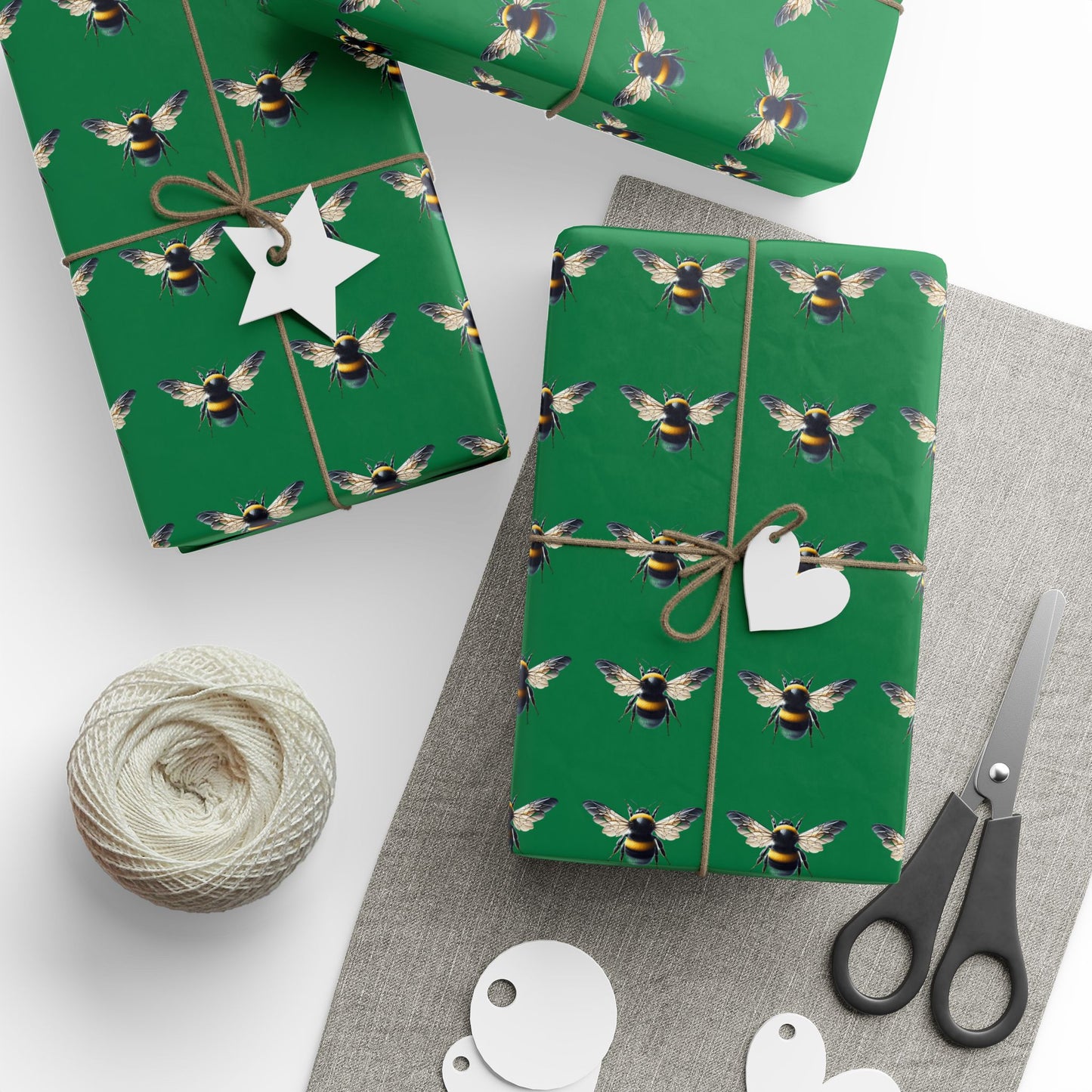 Wrapping Paper, Native Bee - Green
