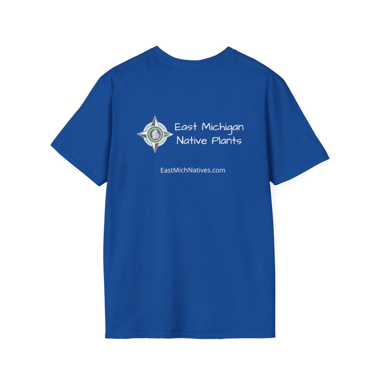 T-Shirt Unisex Softstyle, Native Plants & Butterflies w/EMNP logo
