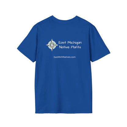 T-Shirt Unisex Softstyle, Native Plants & Butterflies w/EMNP logo
