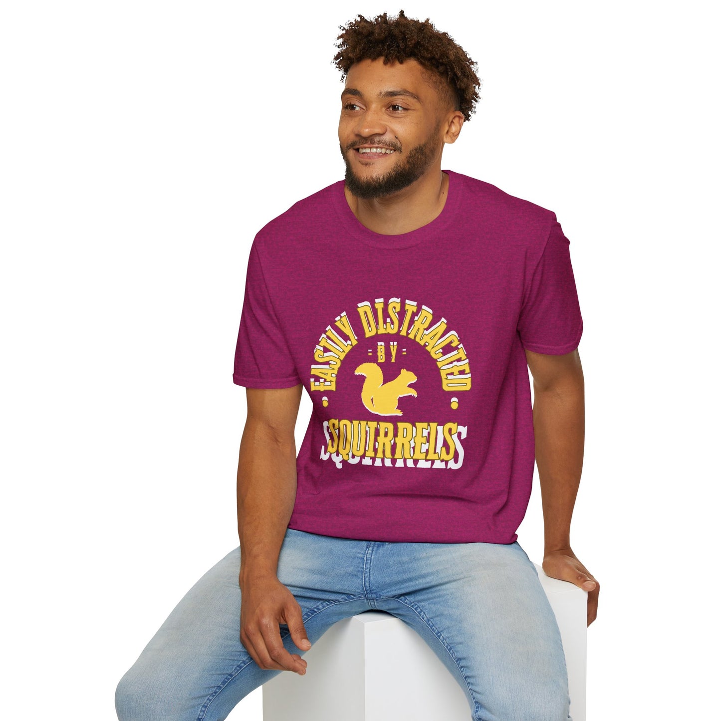 Unisex Softstyle T-Shirt, Distracted by Squirrels