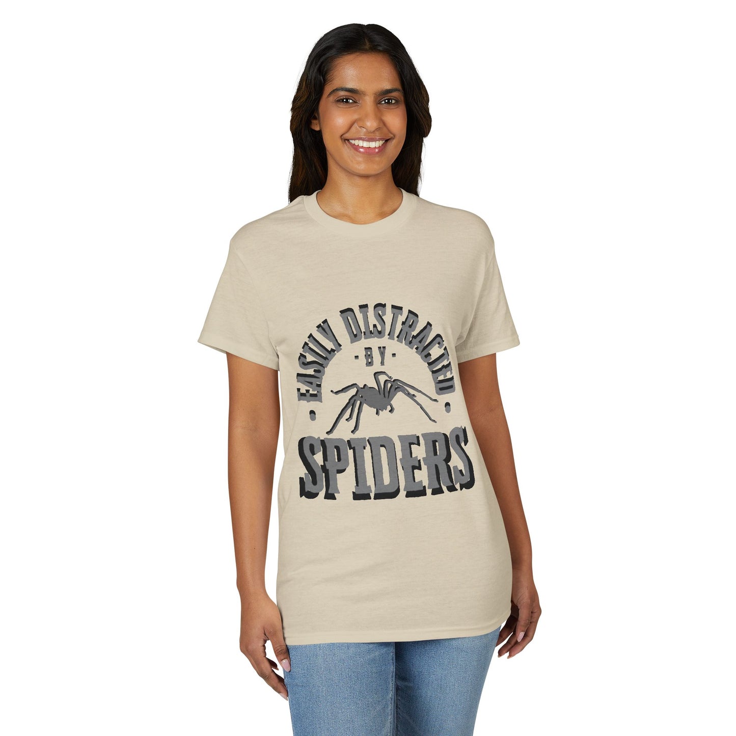 Dry Blend Moisture Wicking Tee "Distracted By Spiders" plus EMNP Logo