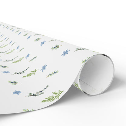 Wrapping Paper, Juniper Berry - White