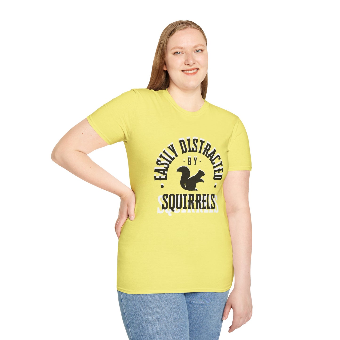 Unisex Softstyle T-Shirt, Distracted by Squirrels