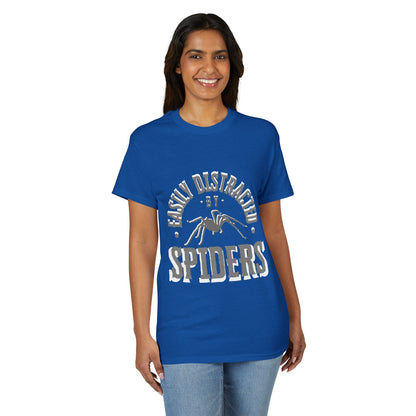 Dry Blend Moisture Wicking Tee "Distracted By Spiders" plus EMNP Logo