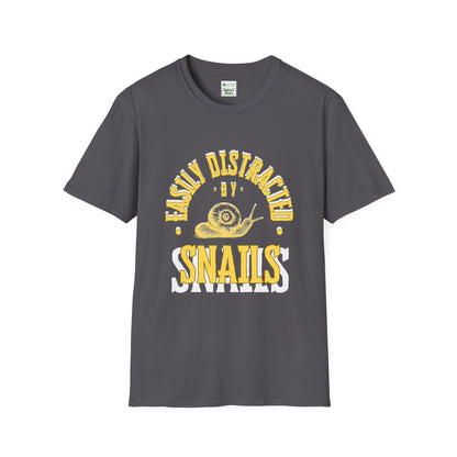Unisex Softstyle T-Shirt, Distracted by Snails